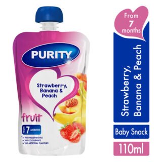 Purity Pouch Strawberry, Banana & Peach 110ml from 6 Months
