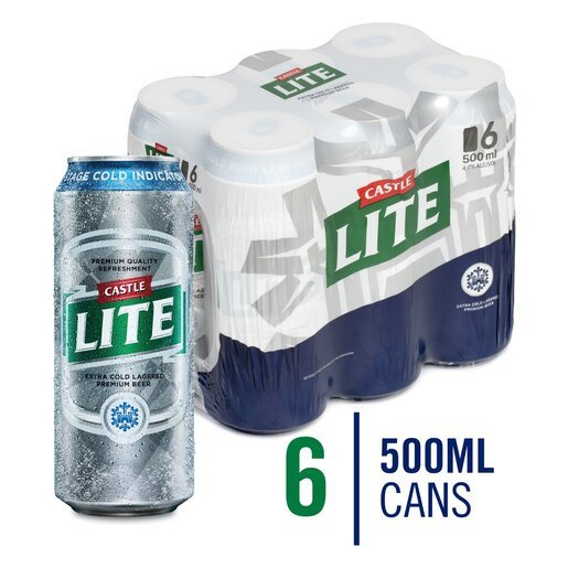 Castle Lite Can 6 x 500ml