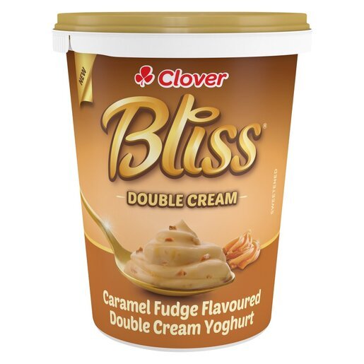 Clover Bliss Caramel Fudge Flavoured Double Cream Yoghurt 500g